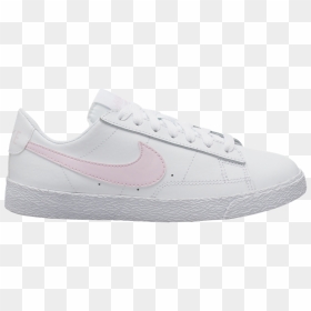 Nike Blazer Low White Pink Gum Cz7576-102 Release Date - Air Jordan Basketball Shoes 1 Flight 3 Nike White, HD Png Download - white swoosh png