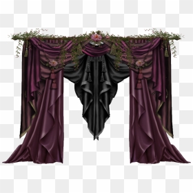 Gothic Curtains Png - Black And Mauve Curtains, Transparent Png - theatre curtains png