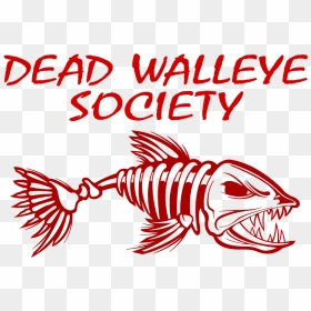 Decal Sticker Fishing Walleye - Salt Life Fish Skeleton, HD Png Download - walleye png