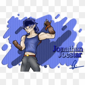 Blue Cartoon Vertebrate Fictional Character Purple - Jojo Jonathan Joestar Memes, HD Png Download - jonathan joestar png