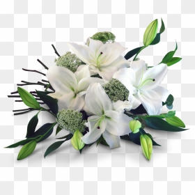 Lily Transparent Bouquet - White Lily Lily Bouquet Beautiful Flowers, HD Png Download - white lily png