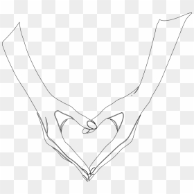 มือ ทำ รูป หัวใจ, HD Png Download - sketch heart png