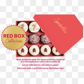 Seasonal Red Box Includes 4 Christmas Cookie Cupcake, - Cupcake, HD Png Download - christmas cookie png
