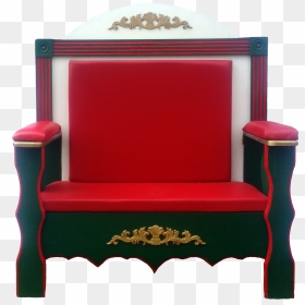 Red Chair - Transparent Santa Chair Png, Png Download - throne chair png