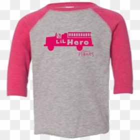 Long-sleeved T-shirt, HD Png Download - pink flames png