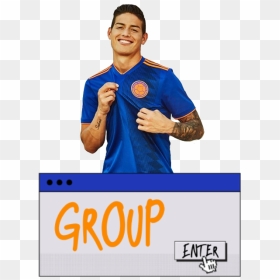 James Rodriguez Group - Jersey Piala Dunia 2018, HD Png Download - james rodriguez png