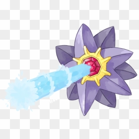 #121 Starmie Used Hydro Pump And Light Screen - Starmie Pokemon Uses Hydro Pump, HD Png Download - starmie png