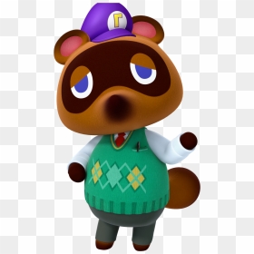 Waluigi’s Hat On Tom Nook - Animal Crossing Character Tom Nook, HD Png Download - waluigi hat png