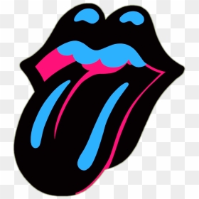 Lip Black Blacklip Mouth Clipart Clipartlip Lipclipart - Pop Art Rolling Stones Tongue, HD Png Download - rolling stones logo png