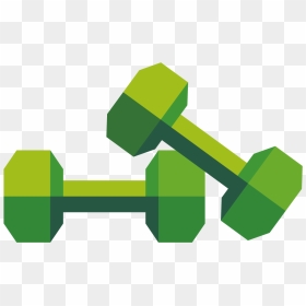 Green Dumbbell Clipart , Png Download - Transparent Background Dumbbell Clipart Png, Png Download - dumbbell clipart png