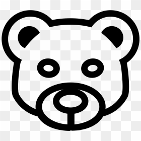 Bear Head Frontal Outline - Outline Of A Bear Head, HD Png Download - head outline png