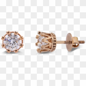 Diamond Crown Stud Set - Engagement Ring, HD Png Download - diamond crown png