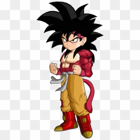 How To Draw Dragon Ball Z Super Saiyan 4 Goku Clipart - Kid Goku Ssj4, HD Png Download - goten png