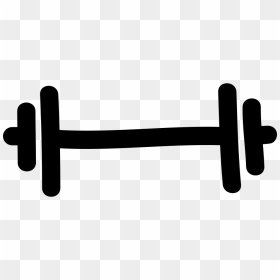 Gym Dumbbell Hand Drawn Tool - Dumbbell Drawn, HD Png Download - dumbbell clipart png