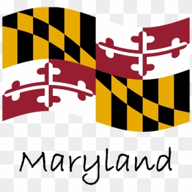Bleed Area May Not Be Visible - Waving Maryland Flag, HD Png Download - maryland flag png