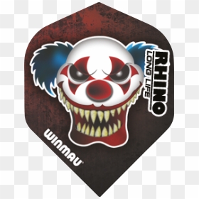 Winmau Rhino Scary Clown Standard - Dart Flights, HD Png Download - scary clown png