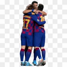 Antoine Griezmann, Luis Suarez & Lionel Messi render - De Messi Suárez Griezmann, HD Png Download - lionel messi png