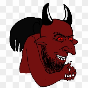 Red Fictional Character Mammal Vertebrate Nose Cartoon - Devil Jew Meme, HD Png Download - happy meme png