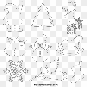 Christmas Decoration Templates, HD Png Download - christmas tree outline png