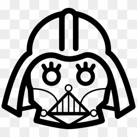 Darth Frontal Head Outline Clipart , Png Download - Darth Vader Contorno, Transparent Png - head outline png