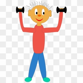 Human Behavior,area,child - Kids Exercising Clip Art, HD Png Download - dumbbell clipart png