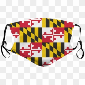*pre Order* Maryland Flag Pattern / Face Mask - Route 1 Apparel Masks, HD Png Download - maryland flag png