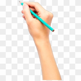 #ftestickers #woman #arm #hand #pencil #writing - Hand Hold Pencil Png, Transparent Png - hand writing png
