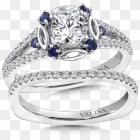 Valina Diamond And Blue Sapphire Halo Engagement Ring - Pre-engagement Ring, HD Png Download - halo ring png