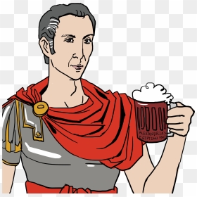 Julius Caesar Clipart Fire - Julius Caesar Drinking Beer, HD Png Download - julius caesar png