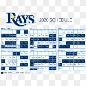 Tampa Bay Rays Schedule 2020, HD Png Download - tampa bay rays logo png