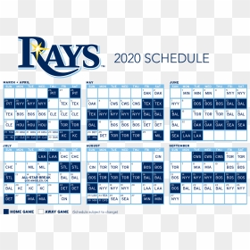 Tampa Bay Rays Schedule 2020, HD Png Download - tampa bay rays logo png