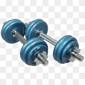 Grab And Download Dumbbell - Dumbbell Weights Blue, HD Png Download - dumbbell clipart png