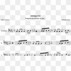 Transparent Trombon Png - Imagine By John Lennon Violin Sheet Music, Png Download - john lennon png