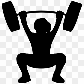 Dumbbells Clipart Strength - Female Weightlifter Clipart, HD Png Download - dumbbell clipart png