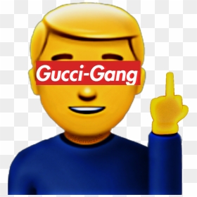 Guccigang Supreme Emojisticker Emoji Ftesticker Korea - Supreme Emoji, HD Png Download - finger emoji png