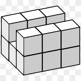 Three Dimensional Space Cube Geometry Five Dimensional - Clipart Cube Black And White, HD Png Download - tetris png