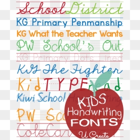 Free Kg Fonts For Teachers, HD Png Download - hand writing png
