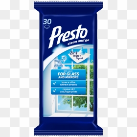 Cleaning Wet Wipes For Glass , Png Download - Presto Wipes, Transparent Png - glass shine png