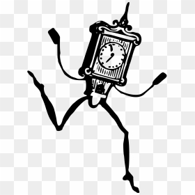Freaky Animated Clock Clip Arts - Animated Clock Transparent, HD Png Download - cartoon clock png
