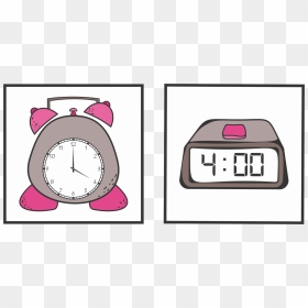 Telling Time By The Hour, Half-hour, Quarter Hour Ccss - Digital Clock Time To The Hour, HD Png Download - cartoon clock png