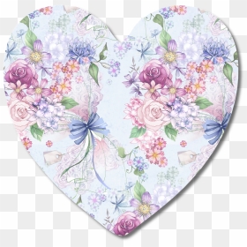 Tag Pink Floral Heart Love Png Image - Flower With Heart Tag, Transparent Png - vintage tag png