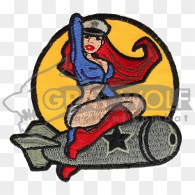 Wwii Us Army Isaf B52 Air Pinup Girl Full Color Usa - Embroidered Patch, HD Png Download - pinup girl png