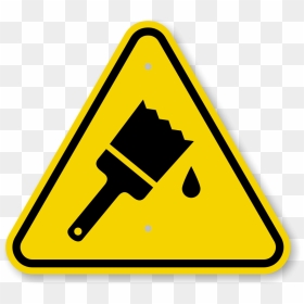 Iso Wet Paint Warning Sign Symbol - Wet Paint Sign, HD Png Download - hazard sign png