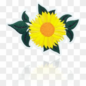 Brighten Your Day With This Sunflower On Your Denim - Sunflower, HD Png Download - sunflower border png