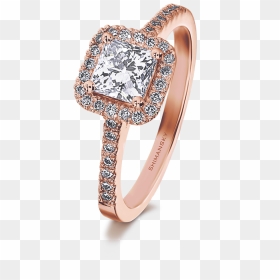 Shimansky My Girl Halo Diamond Engagement Ring - Engagement Rings For Girls, HD Png Download - halo ring png