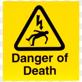 Yellow High Voltage Sign Png Hd Quality - Danger Of Death Sign, Transparent Png - hazard sign png