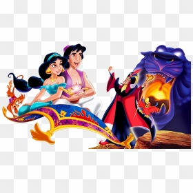 Princess Jasmine Genie Cartoon - Jasmine Aladdin Magic Carpet, HD Png Download - magic carpet png