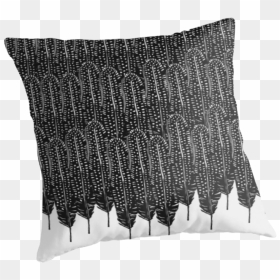 Black And White Feather Design • Also Buy This Artwork - Cushion, HD Png Download - white feathers png