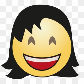 Cute Hair Girl Emoji Png Clipart - Girl Emoji, Transparent Png - hair clipart png