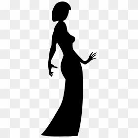 This Free Icons Png Design Of Woman In Dress Silhouette - Black Siluet From A Woman, Transparent Png - dress icon png